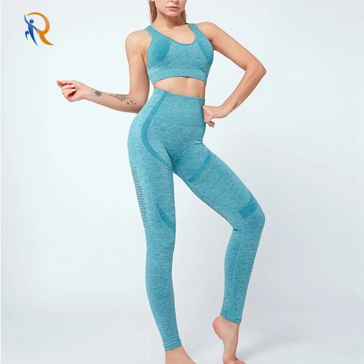 New Arrival Seamless Top and Tights Women Sports Set