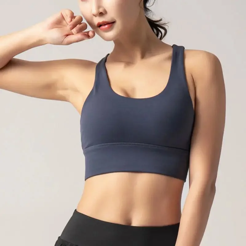 High Quality Designer Custom Nylon Spandex Fitness Yoga Wear Gym Workout Strap Sports Bra for Women