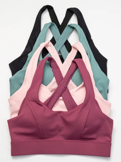 Femmes en cours d'exécution mouvement soutien-gorge Yoga rembourré Fitness hauts cyclisme entraînement Sport soutien-gorge